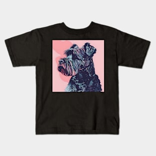 Retro Bouvier des Flandres: Pastel Pup Revival Kids T-Shirt